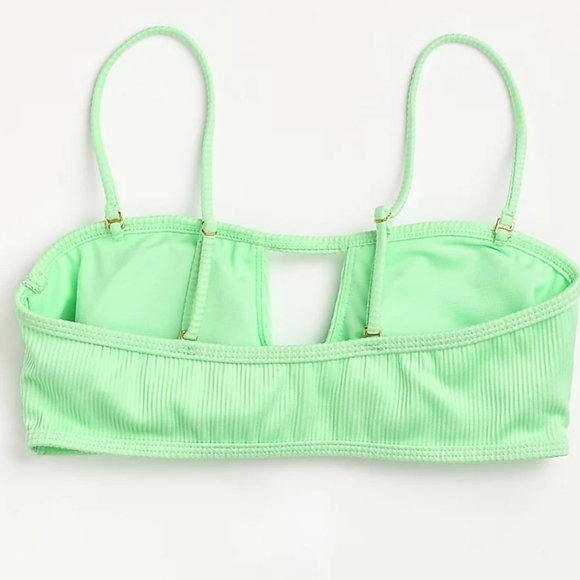 Trillium Gabby Mint Ribbed Bandeau Bikini Top. - Picture 5 of 14